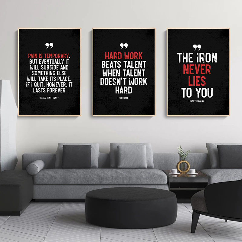 Motivational Quote Art Posters - Sports Equipment Poster ulasan dan harga