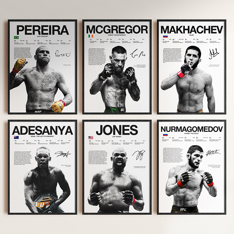 Famous Boxing Legends Fighting - Sports Equipment Poster ulasan dan harga