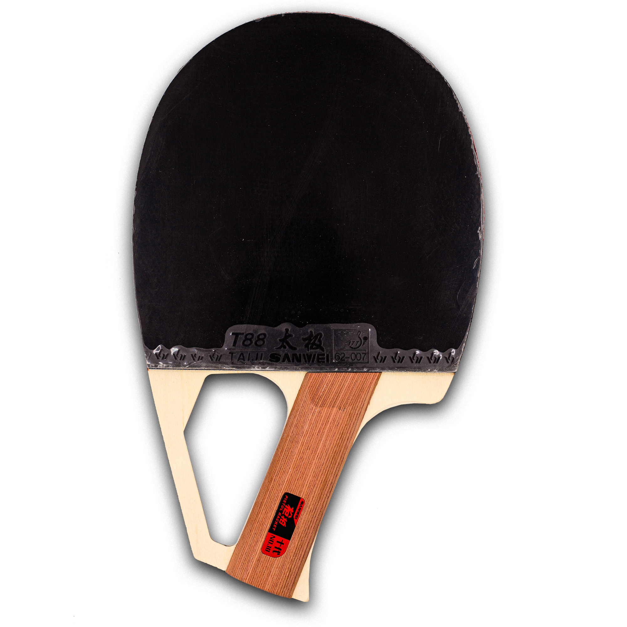Sanwei 10th Pistol Racket Pre- - Sports Equipment Bat ulasan dan harga