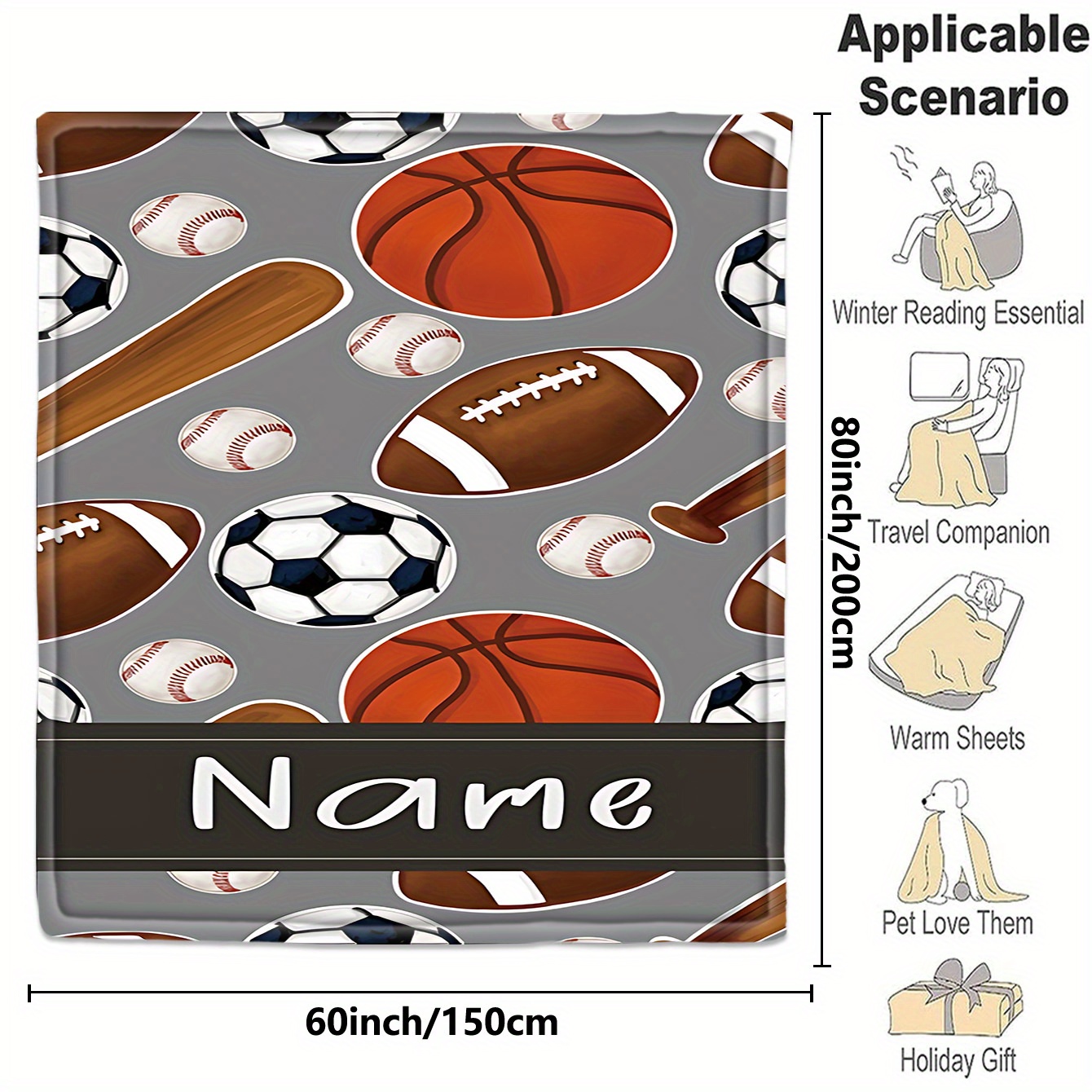 1 Custom name blanket sports e - Sports Equipment And Names ulasan dan harga