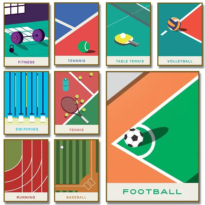 Baseball Tennis Table Tennis S - Sports Equipment Poster ulasan dan harga