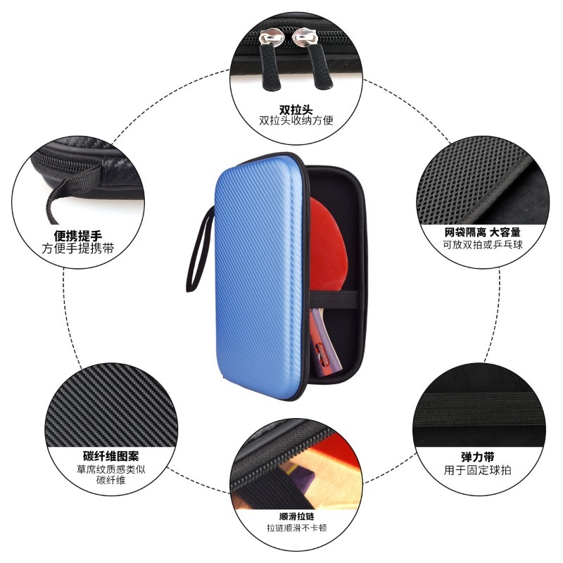 1pc Table Tennis Bat Cases Zip - Sports Equipment Bat ulasan dan harga