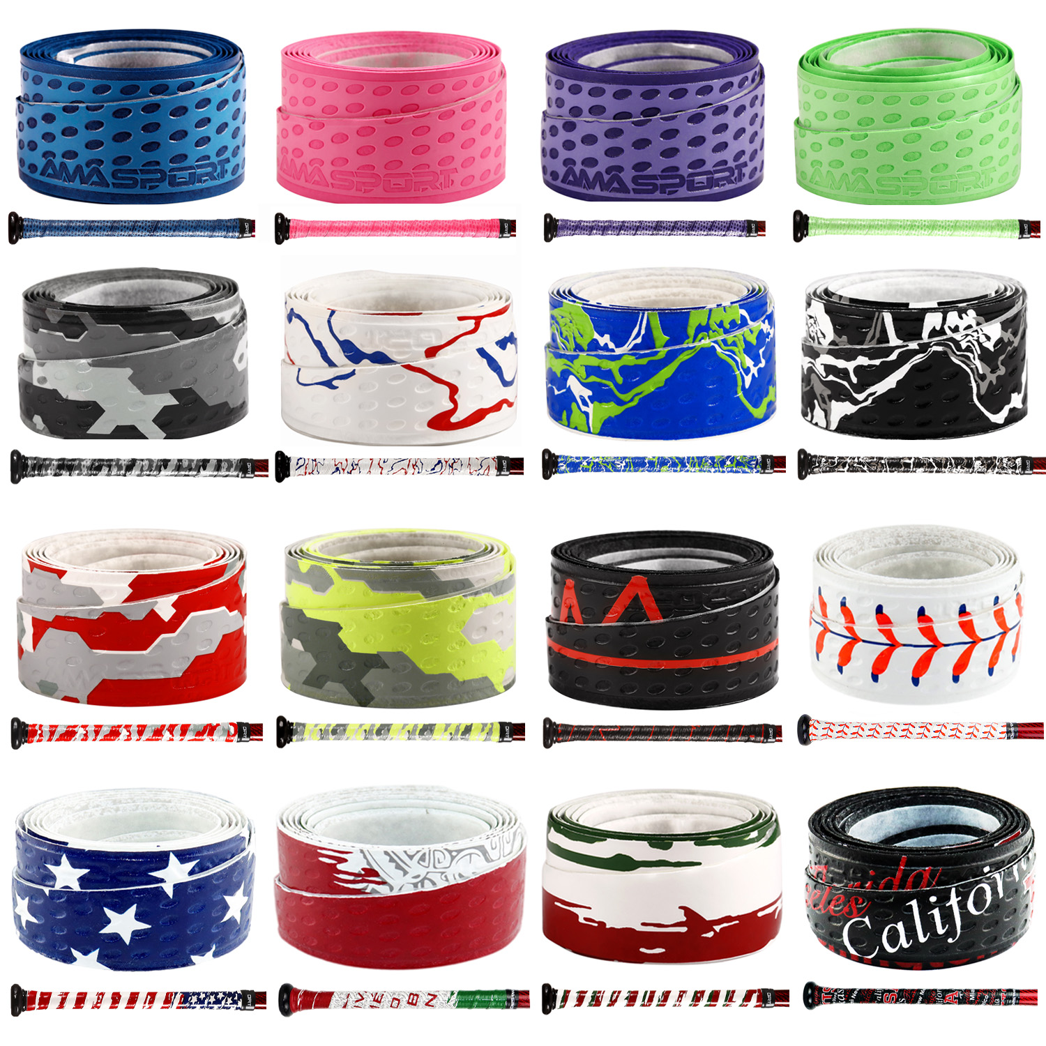 AMA SPORT Colorful Bat Grip Ta - Sports Equipment Bat ulasan dan harga