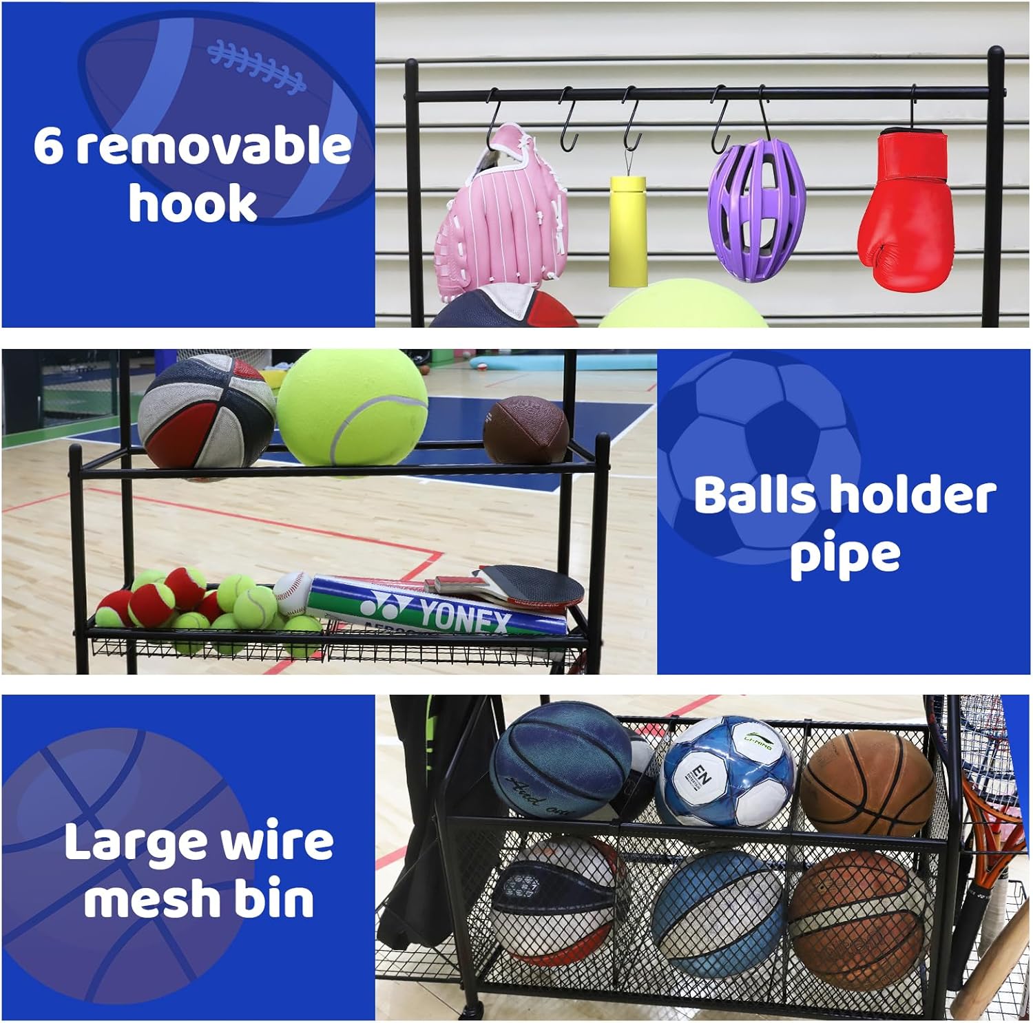 Sports Equipment Organizer,Lar - Sports Equipment Bat ulasan dan harga