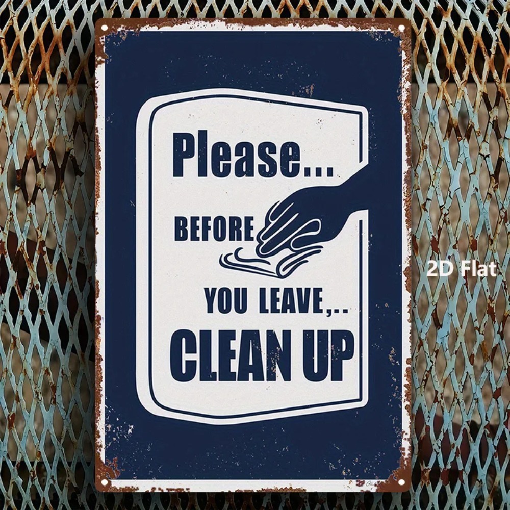 Metal Sign Please Clean Up Bef - Sports Equipment Poster ulasan dan harga