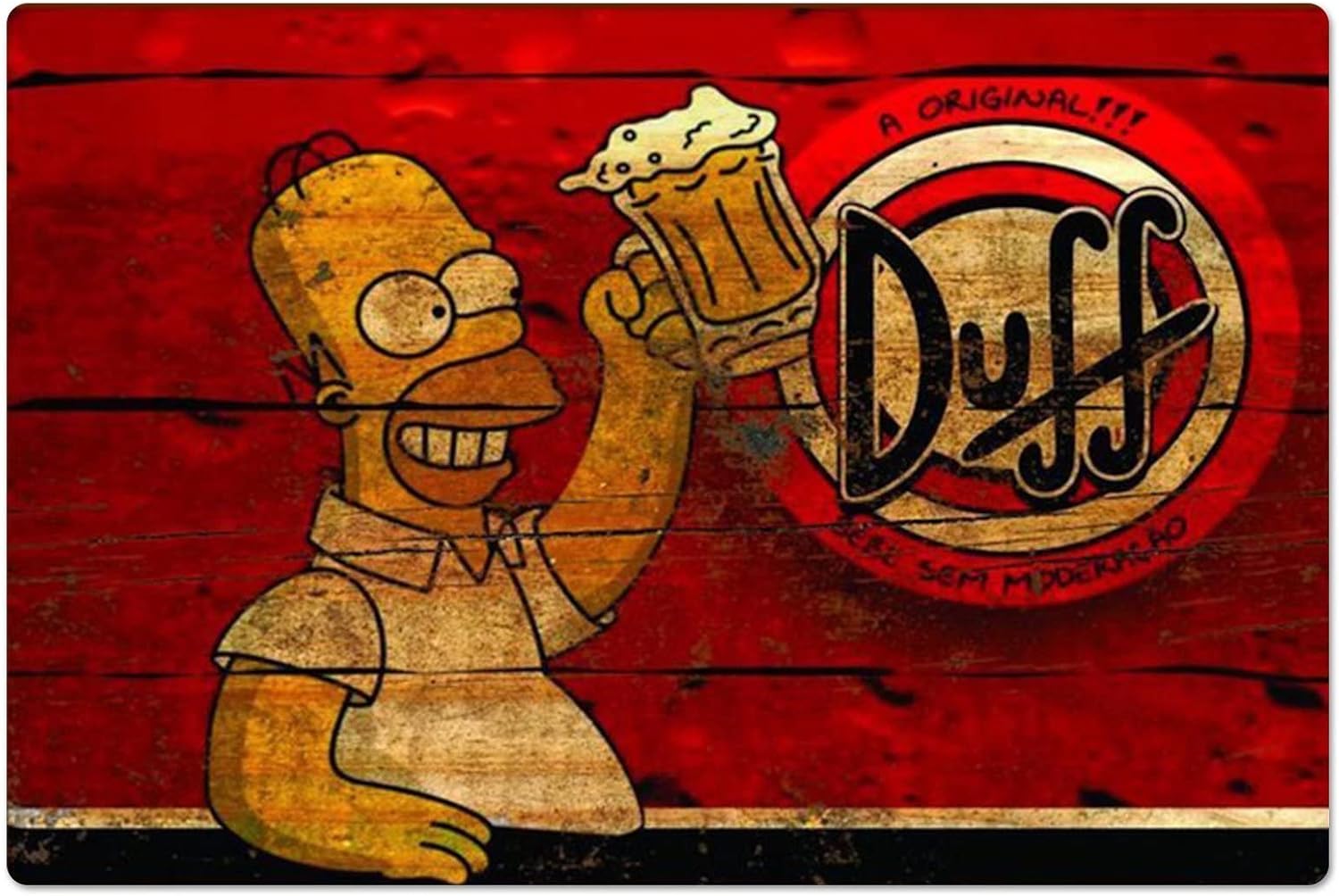 Retro Metal Poster Homer Duff  - Sports Equipment Poster ulasan dan harga