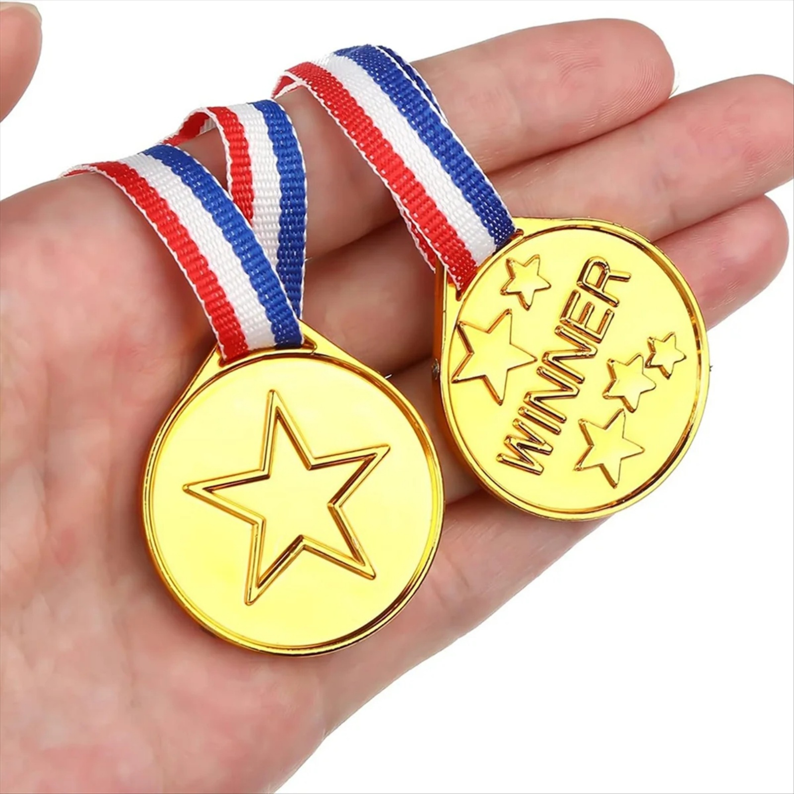 30Pcs Plastic Gold Winners Med - Sports Equipment For Kindergarten ulasan dan harga