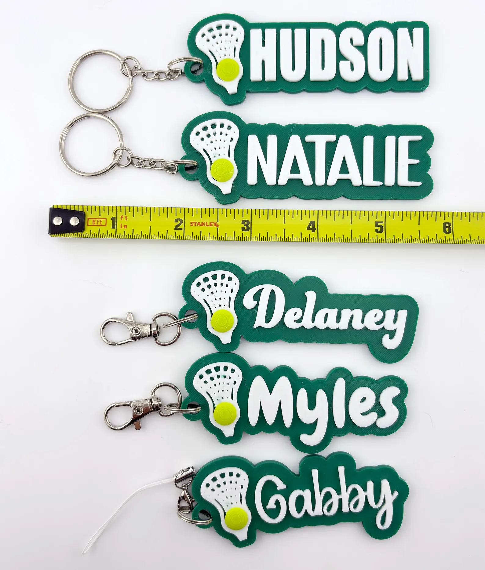 Personalized  Name Tag Keychai - Sports Equipment And Names ulasan dan harga
